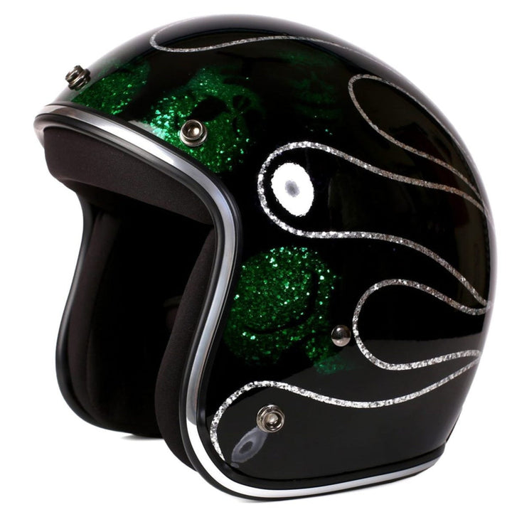 North Virus Superflake Green Scull Flame